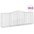 Cestos Gabião Arqueados 15pcs 400x50x140/160 Ferro Galvanizado