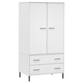 Roupeiro C/ Pernas Metal 90x55x172,5 cm Madeira Oslo Branco