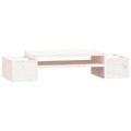 Suporte para Monitor 70x27,5x15 cm Pinho Maciço Branco