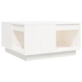 Mesa de Centro 60x61x32,5 cm Madeira de Pinho Maciça Branco