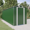 Abrigo de Jardim 192x606x223 cm Aço Galvanizado Verde