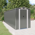 Abrigo de Jardim 192x606x223 cm Aço Galvanizado Cinzento-claro