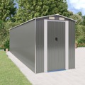 Abrigo de Jardim 192x689x223 cm Aço Galvanizado Cinzento-claro