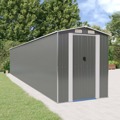 Abrigo de Jardim 192x1021x223 cm Aço Galvanizado Cinzento-claro