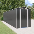 Abrigo de Jardim 192x772x223 cm Aço Galvanizado Antracite