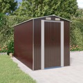 Abrigo de Jardim 192x357x223 cm Aço Galvanizado Castanho-escuro