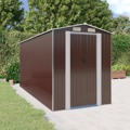 Abrigo de Jardim 192x440x223 cm Aço Galvanizado Castanho-escuro