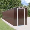 Abrigo de Jardim 192x938x223 cm Aço Galvanizado Castanho-escuro