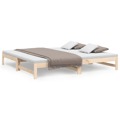 Sofá-cama de Puxar 2x(90x200) cm Madeira de Pinho Maciça