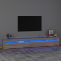 Móvel de Tv com Luzes LED 270x35x40 cm Carvalho Sonoma