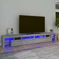 Móvel de Tv com Luzes LED 280x36,5x40 cm Sonoma Cinza