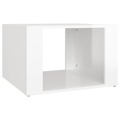 Mesa de Cabeceira 57x55x36cm Derivados Madeira Branco Brilhante