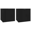 Móveis de Tv de Parede 2 pcs 40x34,5x40 cm Preto