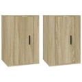 Móveis de Tv de Parede 2 pcs 40x34,5x60 cm Carvalho Sonoma