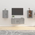 Móveis de Tv de Parede 2 pcs 40x34,5x60 cm Cinzento Sonoma