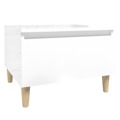 Mesa de Apoio 50x46x35 cm Derivados de Madeira Branco Brilhante