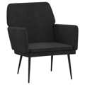 Cadeira C/ Apoio de Braços 62x79x79 cm Veludo Preto