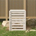 Caixote de Compostagem 63,5x63,5x77,5cm Pinho Maciço Branco