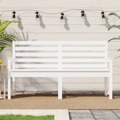 Banco de Jardim 159,5x48x91,5 cm Madeira de Pinho Maciça Branco