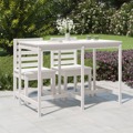 Mesa de Jardim 159,5x82,5x110 cm Madeira de Pinho Maciça Branco