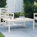 Mesa de Jardim 121x82,5x45 cm Madeira de Pinho Maciça Branco