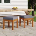 Bancos de Jardim C/ Almofadões 2 pcs 40x40x42 Acácia Maciça