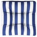 Almofadão para Paletes 50x50x12 cm Tecido Riscas Azul/branco