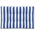 Almofadão para Sofá de Paletes 120x80x12 cm Tecido Azul/branco