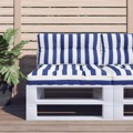 Almofadão para Sofá de Paletes 80x40x12 cm Tecido Azul/branco