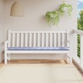 Almofadão P/ Banco Jardim 200x50x3 cm Tecido Riscas Azul/branco