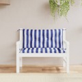 Almofadões P/ Banco Jardim 2 pcs 100x50x7 cm Tecido Azul/branco