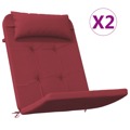 Almofadões Cadeira Adirondack 2pcs Tecido Oxford Vermelho Tinto