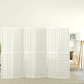 Biombo Dobrável com 6 Painéis Estilo Japonês 240x170 cm Branco