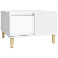 Mesa de Centro 55x55x36,5 cm Derivados Madeira Branco Brilhante