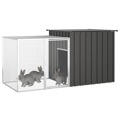 Gaiola P/ Coelhos 200x91x100 cm Aço Galvanizado Antracite