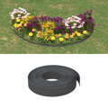 Bordas de Jardim 2 pcs 10 M 10 cm Polietileno Cinzento