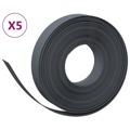 Bordas de Jardim 5 pcs 10 M 10 cm Polietileno Cinzento