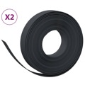 Bordas de Jardim 2 pcs 10 M 10 cm Polietileno Preto