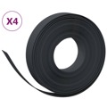 Bordas de Jardim 4 pcs 10 M 10 cm Polietileno Preto