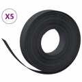 Bordas de Jardim 5 pcs 10 M 10 cm Polietileno Preto