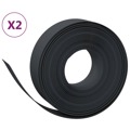 Bordas de Jardim 2 pcs 10 M 15 cm Polietileno Preto