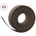 Bordas de Jardim 3 pcs 10 M 15 cm Polietileno Castanho