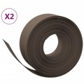 Bordas de Jardim 2 pcs 10 M 20 cm Polietileno Castanho