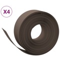 Bordas de Jardim 4 pcs 10 M 20 cm Polietileno Castanho