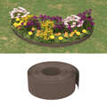 Bordas de Jardim 4 pcs 10 M 20 cm Polietileno Castanho