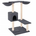 árvore P/ Gatos C/ Postes Arranhadores 82 cm Cinzento-escuro