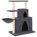 árvore P/ Gatos C/ Postes Arranhadores Sisal 83 cm Cinza-escuro