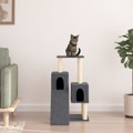 árvore P/ Gatos C/ Postes Arranhadores Sisal 82 cm Cinza-escuro