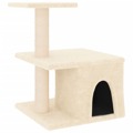 árvore para Gatos C/ Postes Arranhadores Sisal 48 cm Cor Creme