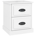 Mesa Cabeceira 39x39x47,5cm Derivados Madeira Branco Brilhante